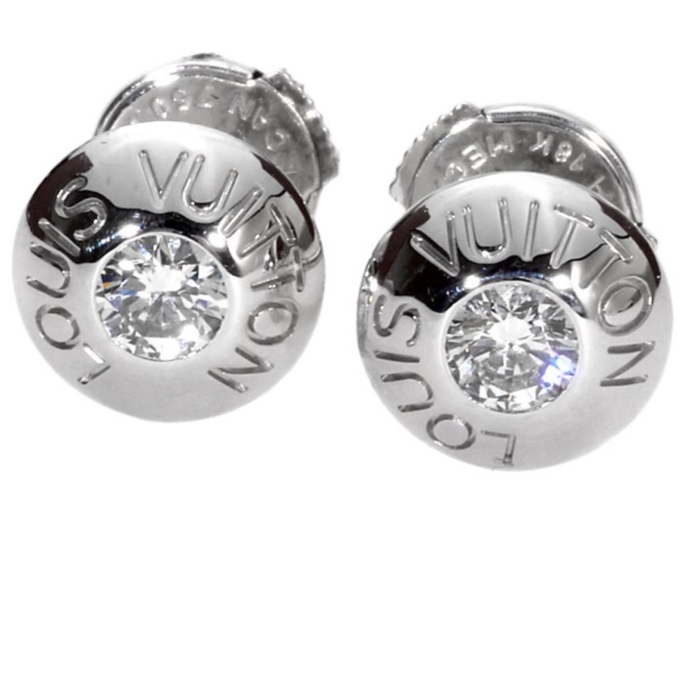 Louis Vuitton 18K gold diamond stud earrings